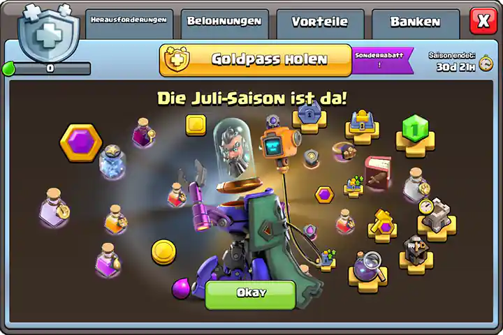 Clash of Clans Juli Saison 2025 - CyberClash 3 Welcome Cyber-Clash Juli Saison - 2025