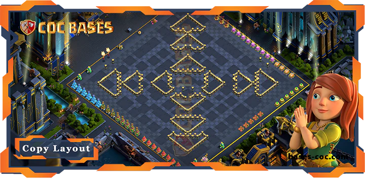 COC Bases Walls - Top Troll Base TH17 with Link, Funny Layout - Clash of Clans (165)