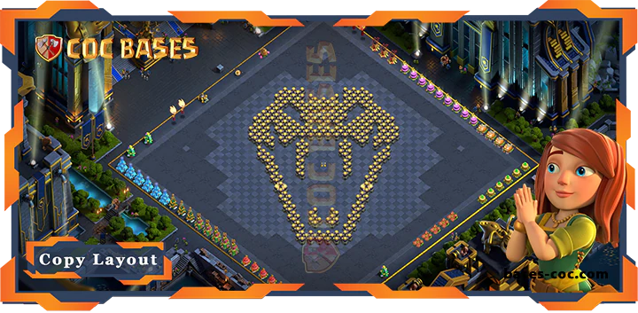 COC Bases Walls - Top Troll Base TH17 with Link, Funny Layout - Clash of Clans (205)