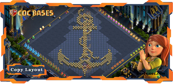 COC Bases Walls - Top Troll Base TH17 with Link, Funny Layout - Clash of Clans (327)