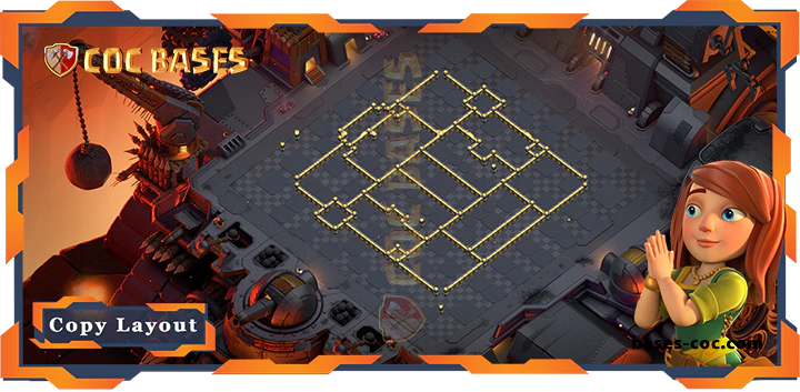 COC Bases Walls - Top War Base TH17 with Link, Anti AirElectro Dragon, Defense Layout - Clash of Clans (224)