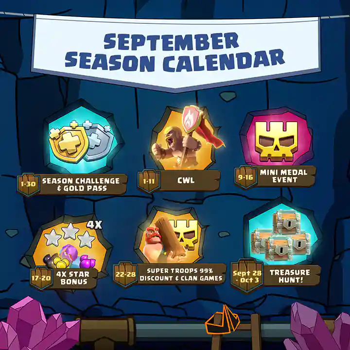 Mash A Rama Season September 2025 - Clash of Clans 2 Calender of Mash-A-Rama September Season 2025 - Clash of Clans