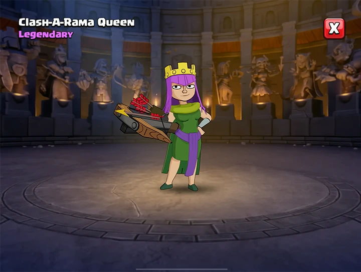 Clash A Rama Queen - Hero skin for Archer Queen of Season August 2025