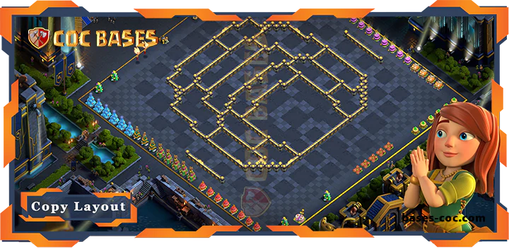 Coc bases Walls - Top Anti 3 Star Base TH17 with Link, Hybrid Layout - Clash of Clans (298)