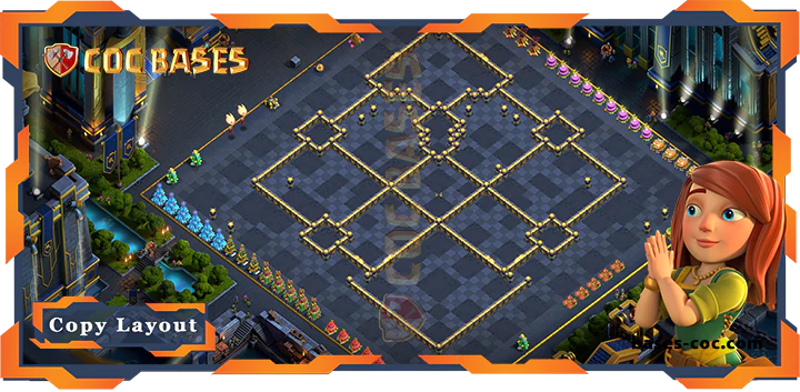 Coc bases Walls - Top Base TH17 with Link, Anti 3 Star Layout - Clash of Clans (202)