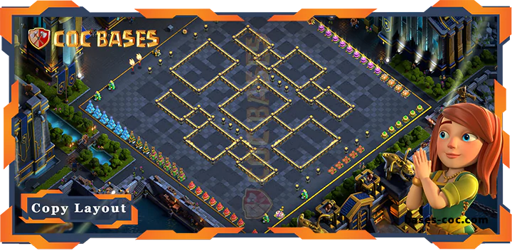 Coc bases Walls - Top Base TH17 with Link, Anti 3 Star, Legend League Layout - Clash of Clans (294)