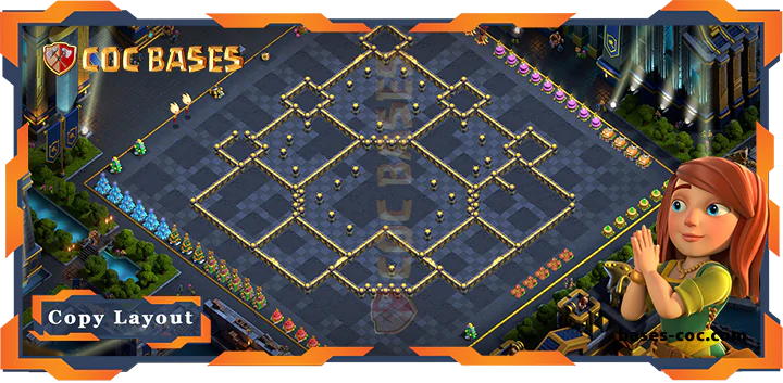 Coc bases Walls - Top Base TH17 with Link, Hybrid, Defense, Anti Everything Layout - Clash of Clans (279)