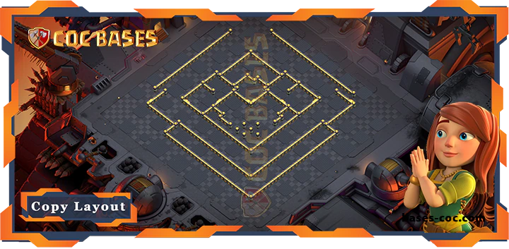 Coc bases Walls - Top Base TH17 with Link, WarCWL, Anti 2 Star Layout - Clash of Clans (284)