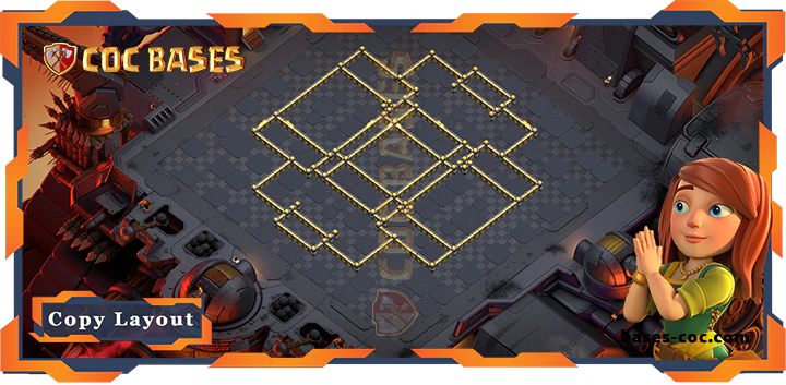Coc bases Walls - Top Base TH17 with Link, WarCWL, Anti 3 Star Layout - Clash of Clans (282)