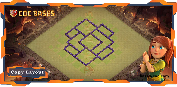 Coc bases Walls - Top Base TH7 with Link, WarCWL, Defense, Anti Everything Layout - Clash of Clans (337)