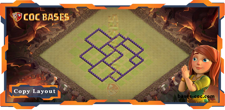 Coc bases Walls - Top Base TH7 with Link, WarCWL, Hybrid Layout - Clash of Clans (333)