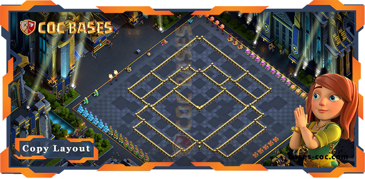 Coc bases Walls - Top Farming Base TH17 with Link, Anti 3 Star Layout - Clash of Clans (168)