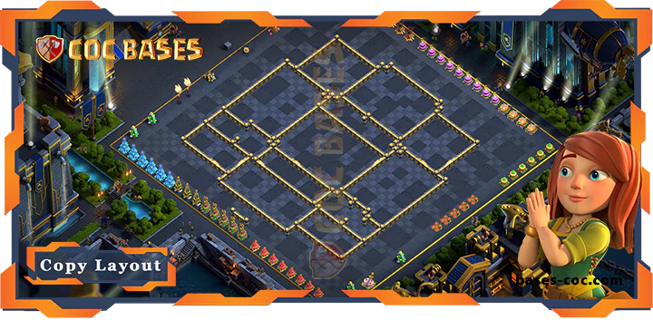 Coc bases Walls - Top Farming Base TH17 with Link, Anti Everything, Hybrid Layout - Clash of Clans (219)