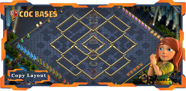 Coc bases Walls - Top Farming Base TH17 with Link, Hybrid Layout - Clash of Clans (243)