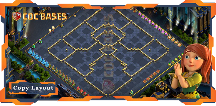 Coc bases Walls - Top Farming Base TH17 with Link, Hybrid Layout - Clash of Clans (289)