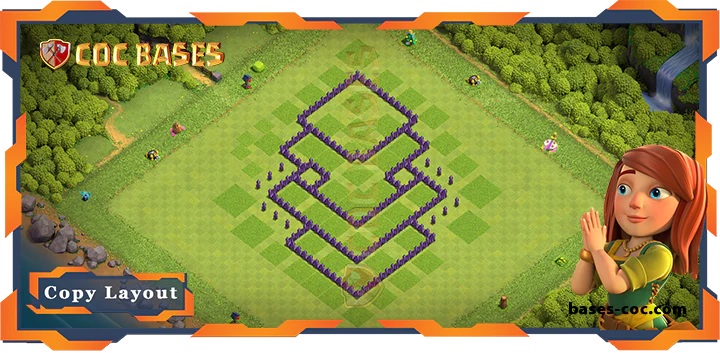 Coc bases Walls - Top Farming Base TH7 with Link, Anti 2 Star, Anti Everything Layout - Clash of Clans (329)