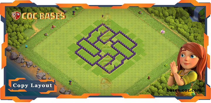 Coc bases Walls - Top Farming Base TH7 with Link, Anti 3 Star, Hybrid Layout - Clash of Clans (316)
