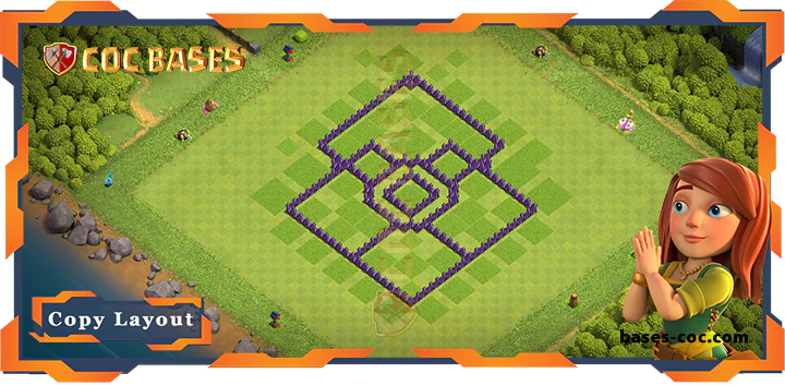 Coc bases Walls - Top Farming Base TH7 with Link, Hybrid, Anti 2 Star Layout - Clash of Clans (336)