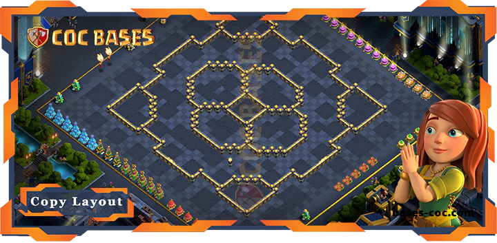 Coc bases Walls - Top Hybrid Base TH17 with Link, Anti 2 Star Layout - Clash of Clans (338)