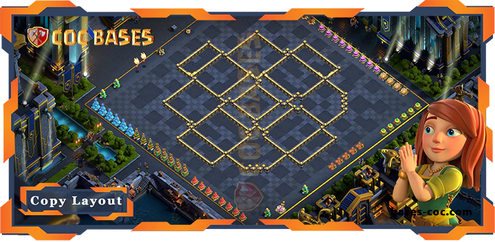 Coc bases Walls - Top Hybrid Base TH17 with Link, Anti 3 Star Layout - Clash of Clans (264)