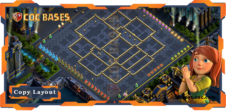 Coc bases Walls - Top Hybrid Base TH17 with Link, Anti Everything, Defense Layout - Clash of Clans (309)