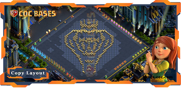 Coc bases Walls - Top Troll Base TH17 with Link, Funny Layout - Clash of Clans (228)