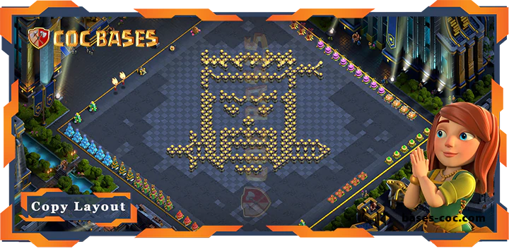 Coc bases Walls - Top Troll Base TH17 with Link, Funny Layout - Clash of Clans (280)