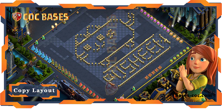 Coc bases Walls - Top Troll Base TH17 with Link, Funny Layout - Clash of Clans (299)