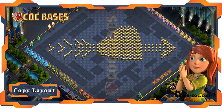 Coc bases Walls - Top Troll Base TH17 with Link, Funny Layout - Clash of Clans (336)
