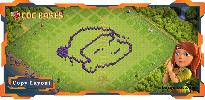 Coc bases Walls - Top Troll Base TH7 with Link, Funny Layout - Clash of Clans (311)