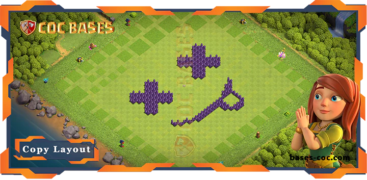 Coc bases Walls - Top Troll Base TH7 with Link, Funny Layout - Clash of Clans (317)