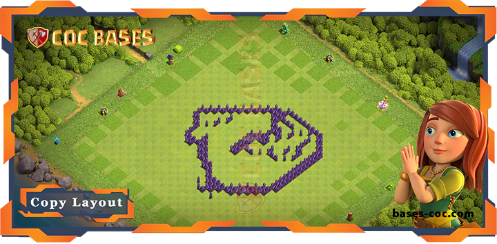 Coc bases Walls - Top Troll Base TH7 with Link, Funny Layout - Clash of Clans (338)