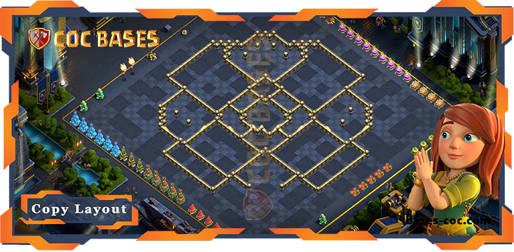Coc bases Walls - Top Trophy Base TH17 with Link, Defense, Anti Everything Layout - Clash of Clans (271)