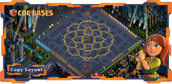 Coc bases Walls - Top Trophy Base TH17 with Link - Defense Layout - Clash of Clans (182)
