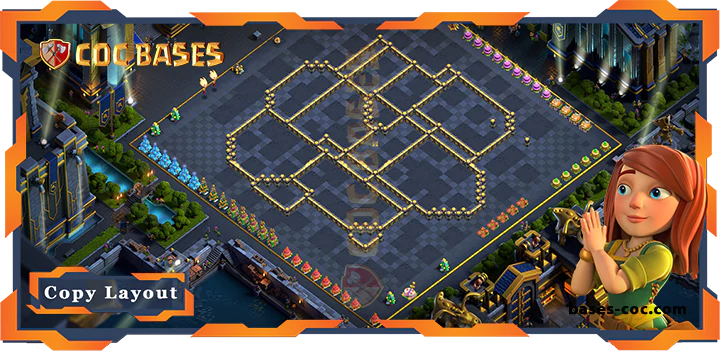 Coc bases Walls - Top Trophy Base TH17 with Link, Defense Layout - Clash of Clans (258)