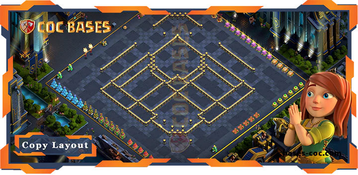 Coc bases Walls - Top Trophy Base TH17 with Link, Defense Layout - Clash of Clans (329)