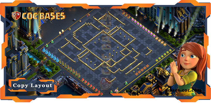 Coc bases Walls - Top Trophy Base TH17 with Link, Defense, Legend League Layout - Clash of Clans (296)