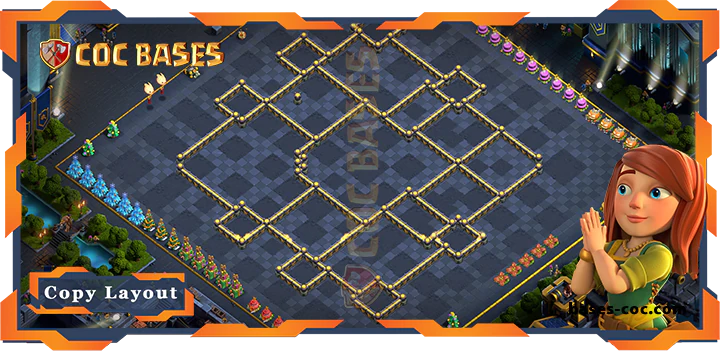 Coc bases Walls - Top Trophy Base TH17 with Link, Hybrid, Defense Layout - Clash of Clans (273)