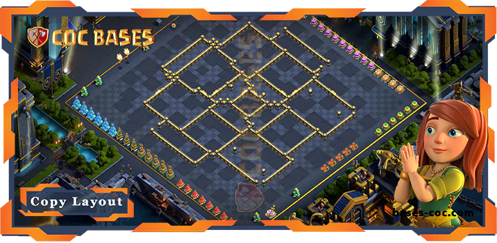Coc bases Walls - Top Trophy Base TH17 with Link, Hybrid, Defense Layout - Clash of Clans (274)