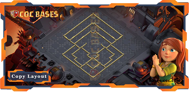 Coc bases Walls - Top War Base TH17 with Link, Anti 2 Star Layout - Clash of Clans (173)