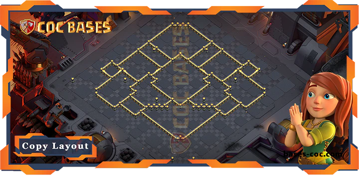 Coc bases Walls - Top War Base TH17 with Link, Anti 2 Star Layout - Clash of Clans (196)