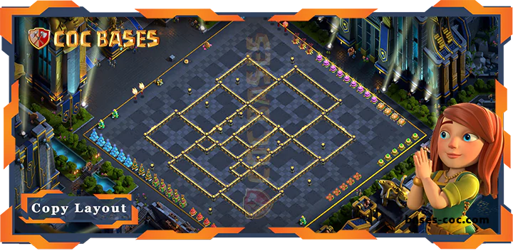 Coc bases Walls - Top War Base TH17 with Link, Anti 3 Star Layout - Clash of Clans (161)
