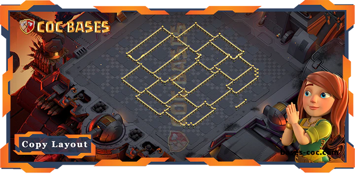 Coc bases Walls - Top War Base TH17 with Link, Anti 3 Star Layout - Clash of Clans (185)