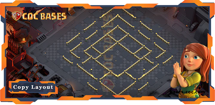 Coc bases Walls - Top War Base TH17 with Link, Anti 3 Star Layout - Clash of Clans (195)