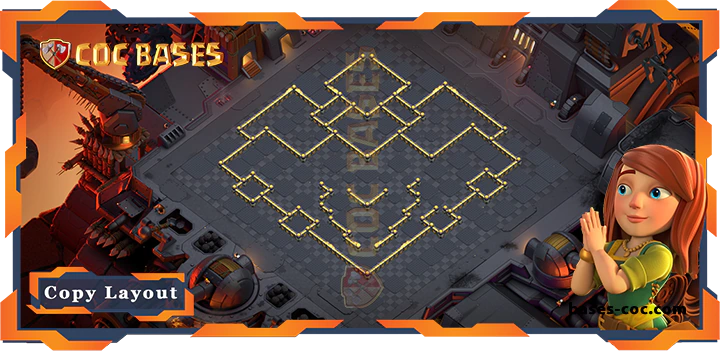Coc bases Walls - Top War Base TH17 with Link, Anti 3 Star Layout - Clash of Clans (197)
