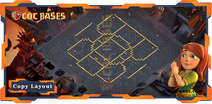 Coc bases Walls - Top War Base TH17 with Link, Anti 3 Star Layout - Clash of Clans (213)