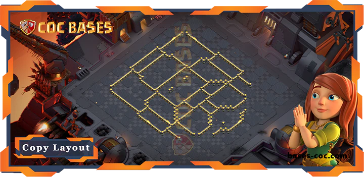 Coc bases Walls - Top War Base TH17 with Link, Anti 3 Star Layout - Clash of Clans (217)
