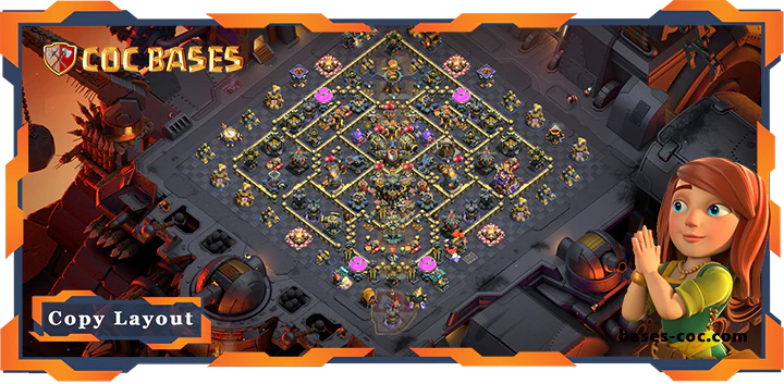 Top War Base TH17 with Link, Anti 3 Star Layout - Clash of Clans (222) 12 Coc bases Walls - Top War Base TH17 with Link, Anti 3 Star Layout - Clash of Clans (222)