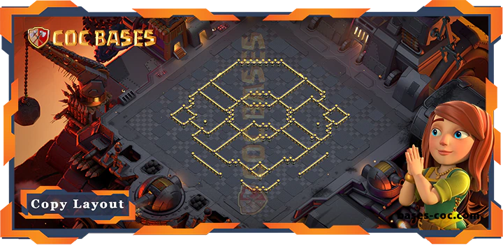 Coc bases Walls - Top War Base TH17 with Link, Anti 3 Star Layout - Clash of Clans (226)