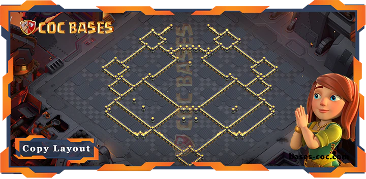Coc bases Walls - Top War Base TH17 with Link, Anti 3 Star Layout - Clash of Clans (245)